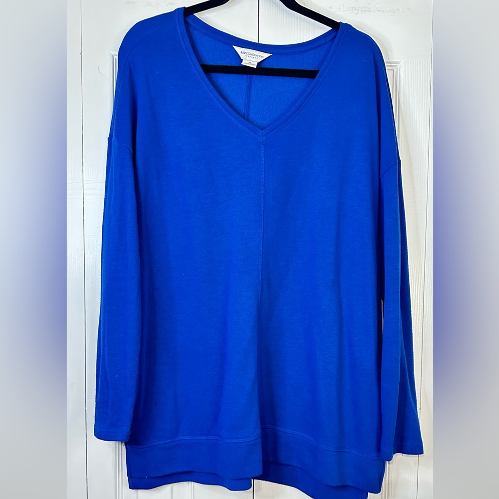 Vibrant Blue V-Neck Sweater